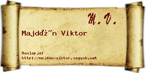 Majdán Viktor névjegykártya